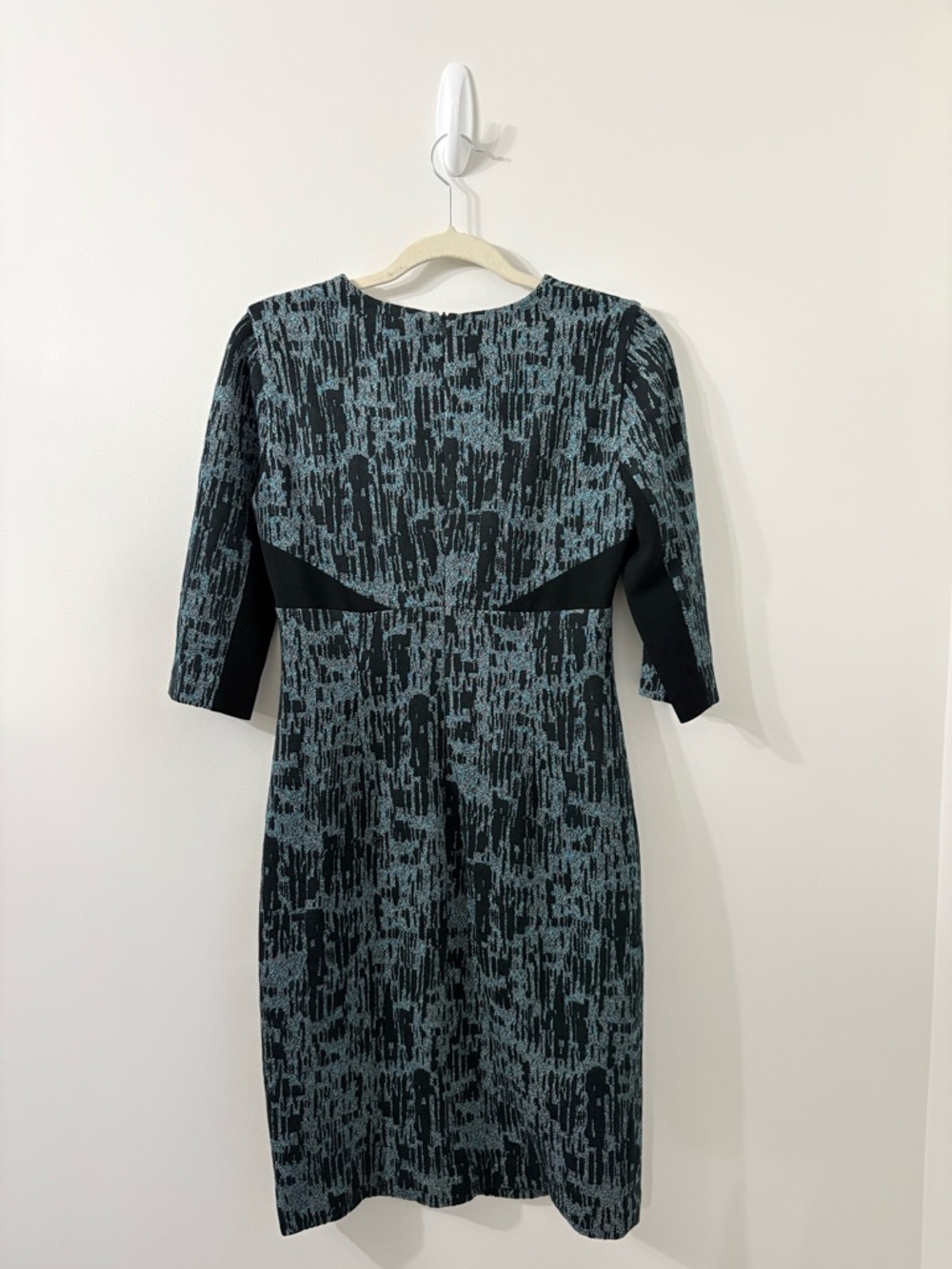 JUDITH & CHARLES Virgin Wool Abstract Sheath Dress Slimming Womens 6 Career Work - Picture 5 of 7